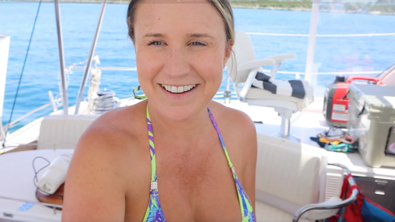 334. TRAPPED in a rough anchorage & a Sweet Escape!